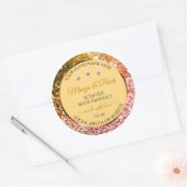 Tabblad Gold Glitter Product Labels Rhinestones (Envelop)