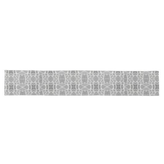 Tabblad Gray White Stone Tiles Mosaic Pattern Lange Tafelloper (Horizontaal)
