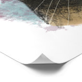 Tabblad Kat realistische tekening sluiten Poster (Hoek)