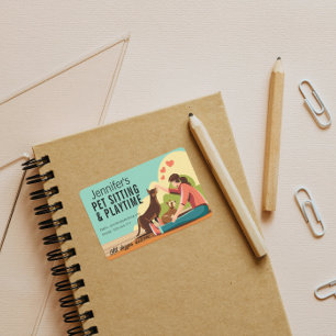 Tabblad Petsitage & Playtime Dog Business Sticker