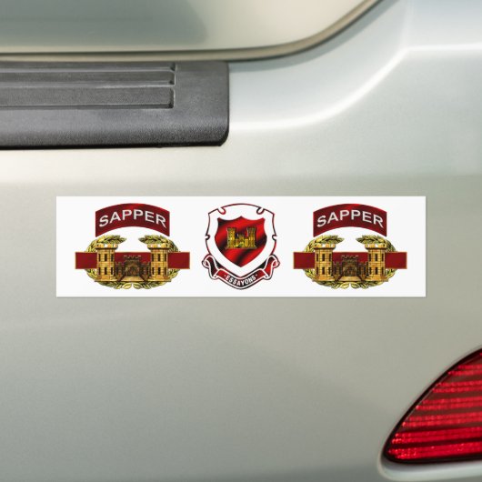 Tabblad Sapper met CEB en CREST Bumpersticker (Op auto)