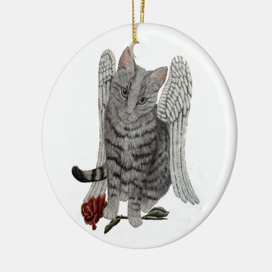 Tabby Angel Chat ornement (Gauche)