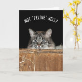 tabby barn cat in hay loft kaart (Gele Bloem)