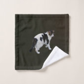 Tabby Blanc Avec Patches Sombres (Gant de toilette)