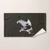Tabby Blanc Avec Patches Sombres (Serviette à main)