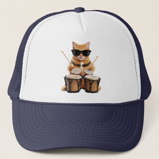 Tabby Bongos Baseball Hat Trucker Pet (Voorkant)