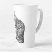 Tabby Cat à Jeu droit Mug d'art monochrome (Angle droit)