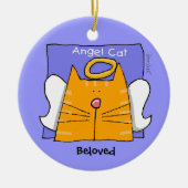 Tabby Cat Angel Keepomwille Keramisch Ornament (Voorkant)