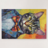 TABBY CAT ART GRAPPIGE SCHATTIGE LEGPUZZEL (Horizontaal)