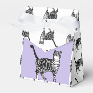 Tabby Cat Art roze Birthday Party Cake Favor Box Bedankdoosjes