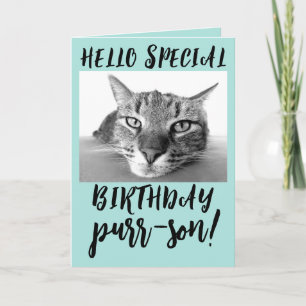TABBY CAT BIRTHDAY-WENSKAARTEN KAART