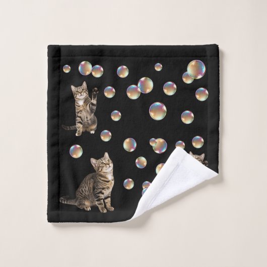 Tabby Cat Bubbles Cat  (Gant de toilette)