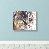 TABBY CAT CANVAS AFDRUK (Insitu (Houten vloer))