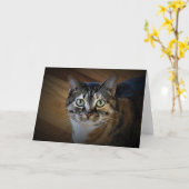Tabby Cat, carte (Fleur jaune)