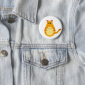 Tabby Cat Cartoon Ronde Button 5,7 Cm (In situ)