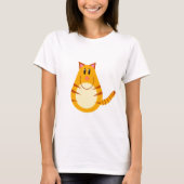 Tabby Cat Cartoon T-shirt (Voorkant)