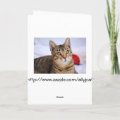 Tabby Cat Christmas Kaart (Achterkant)