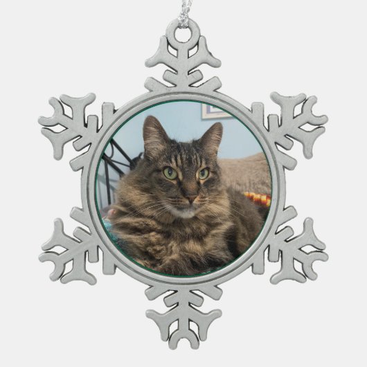 Tabby Cat Christmas Ornament (Voorkant)