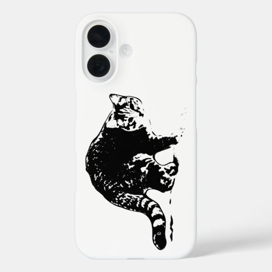 Tabby Cat Coque noir et blanc complet (Verso)