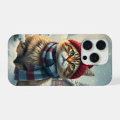 Tabby Cat en hiver de Preppy Attire et Casquette (Verso Horizontal)