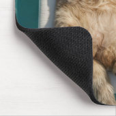 Tabby Cat Floating On Queen of Hearts Pool Float Muismat (Hoek)