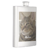 Tabby Cat Foto Persoonlijke naam Flacon (Rechts)