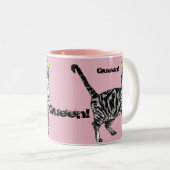 Tabby Cat Funny Queen cats Mok cadeau (Voorkant rechts)
