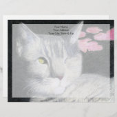 Tabby Cat Gepersonaliseerd Briefhoofd (Voorkant / Achterkant)