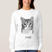Tabby Cat Gepersonaliseerde Pet Lover Trui (Voorkant)