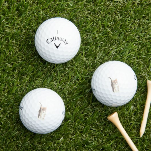 Tabby Cat Golf Balls Golfballen (Insitu Gras)
