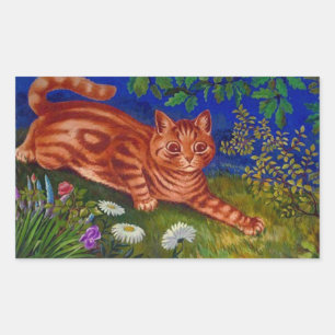 Tabby Cat Illustratie door Louis Wain Rechthoekige Sticker