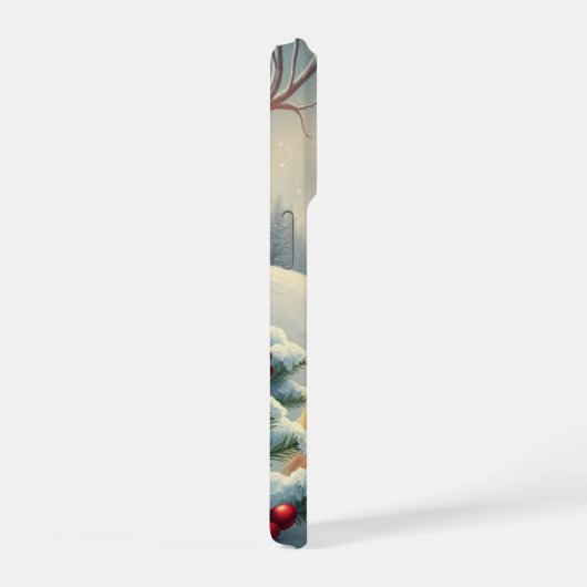 Tabby Cat in Preppy winterkleding en Pet iPhone Hoesje (Rechterkant)