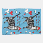 Tabby Cat Kerstmis Cool Cat Tea Towel Theedoek (Horizontaal)