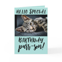 TABBY CAT KITTEN CARTES DE SALUT D'ANNIVERSAIRE