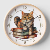 Tabby Cat Kitten op boeken (Voorkant)