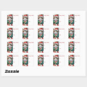 Tabby Cat Meowy Kerstcadeau Label (Vel)