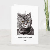 Tabby Cat met Attitude Kaart (Achterkant)