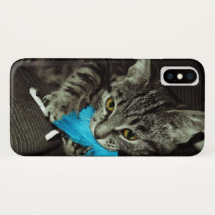 Tabby Cat met Veer van Shirley Taylor iPhone X Hoesje