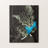 Tabby Cat met Veer van Shirley Taylor Legpuzzel (Verticaal)