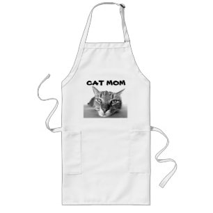 Tabby CAT MOM Apron Lang Schort