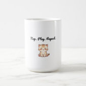 Tabby Cat Mug – Cozy Cartoon Cup for Cat Lovers &  (Centre)