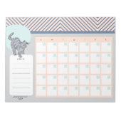 Tabby Cat Open Dated Desk Calendar Notepad Notitieblok (Voorkant)