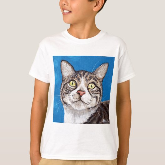 Tabby Cat Painting T-shirt (Voorkant)