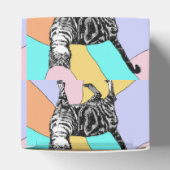Tabby Cat Pastel Verjaardag Katten Cake Favor Box Bedankdoosjes (Bovenkant)