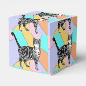 Tabby Cat Pastel Verjaardag Katten Cake Favor Box Bedankdoosjes (Achterkant)