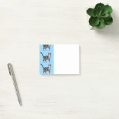 Tabby Cat Pattern Blue cats Post Note Notes (Kantoor)