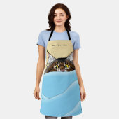 Tabby Cat Peeking Blue Fantasy Schort (Gedragen)