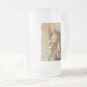 Tabby Cat Pencil Schets Matglas Bierpul (Voorkant rechts)