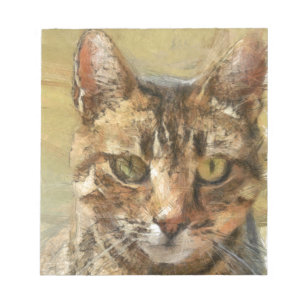 Tabby Cat Pencil Schets Notitieblok