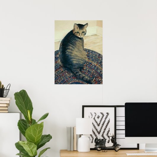 Tabby Cat Poster (Thuiskantoor)